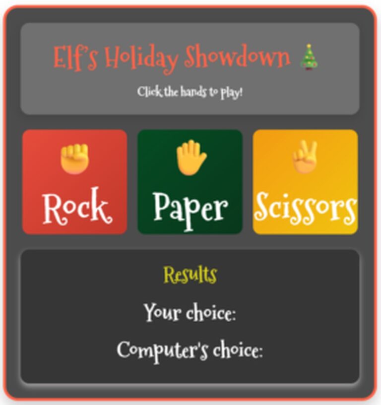Rock, Paper, Scissors Javascript Game